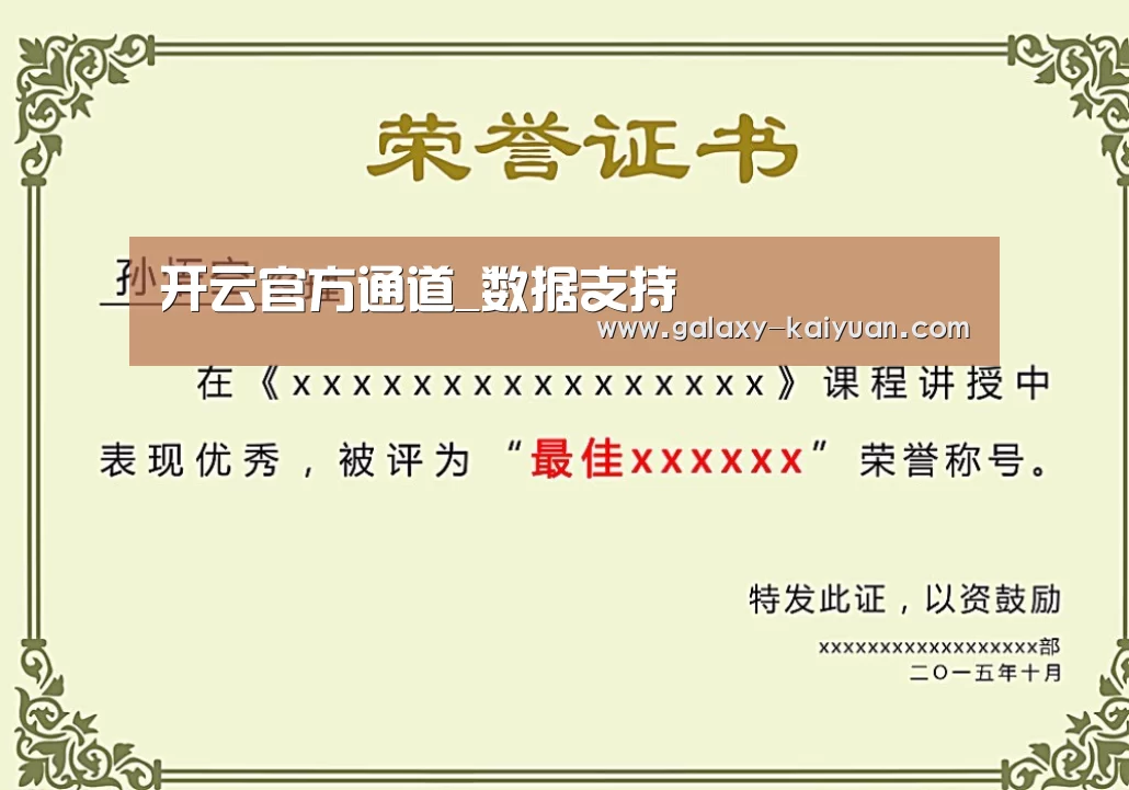 荣誉证书二
